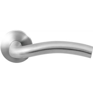 GPF Bouwbeslag RVS GPF1010.09-00R Kui deurkruk gatdeel op rond rozet RVS 50x8 mm rechtswijzend RVS geborsteld GPF1010090300-00