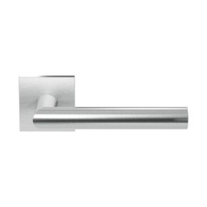 GPF Bouwbeslag RVS GPF1015.09-02R Toi deurkruk gatdeel op vierkant rozet RVS 50x50x8 mm rechtswijzend RVS geborsteld GPF1015090300-02