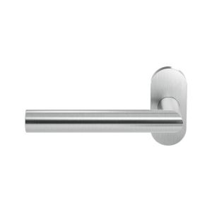 GPF Bouwbeslag RVS GPF1015.09-04L Toi deurkruk gatdeel op ovaal rozet RVS 70x32x10 mm linkswijzend RVS geborsteld GPF1015090200-04