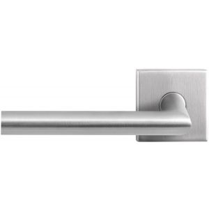GPF Bouwbeslag RVS GPF1016.02L Toi deurkruk gatdeel op vierkant rozet RVS 50x50x8 mm linkswijzend RVS geborsteld GPF1016090200-02