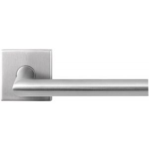 GPF Bouwbeslag RVS GPF1016.02R Toi deurkruk gatdeel op vierkant rozet RVS 50x50x8 mm rechtswijzend RVS geborsteld GPF1016090300-02