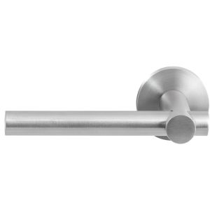 GPF Bouwbeslag RVS GPF1025.09-00L/R Roto deurkruk gatdeel op rond rozet RVS 50x8 mm links-rechtswijzend RVS geborsteld GPF1025090200-00