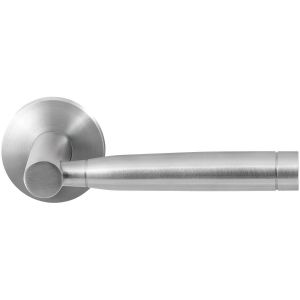 GPF Bouwbeslag RVS GPF1030.09-00 Puna deurkruk op rond rozet RVS 50x8 mm RVS geborsteld GPF1030090100-00