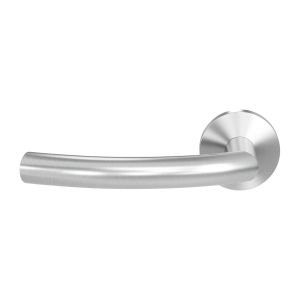 GPF Bouwbeslag RVS GPF1075.09-00L/R Tonga deurkruk gatdeel op rond rozet RVS 50x8 mm links-rechtswijzend RVS geborsteld GPF1075090200-00