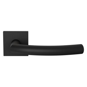 GPF Bouwbeslag ZwartWit GPF1075.61-02R Tonga deurkruk gatdeel op vierkant rozet 50x8 mm rechtswijzend zwart GPF1075610300-02