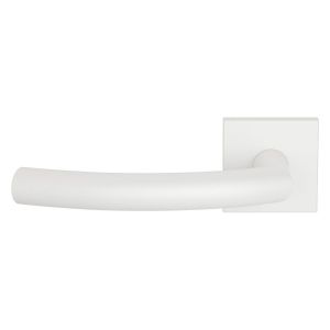 GPF Bouwbeslag ZwartWit GPF1075.62-02L Tonga deurkruk gatdeel op vierkant rozet wit 50x8 mm linkswijzend GPF1075620200-02