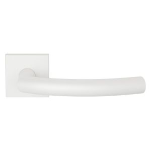 GPF Bouwbeslag ZwartWit GPF1075.62-02R Tonga deurkruk gatdeel op vierkant rozet 50x8 mm rechtswijzend wit GPF1075620300-02