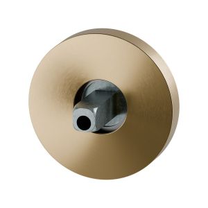 GPF Bouwbeslag PVD GPF1100.P4.0400 rozet rond 50x8 mm met vastgelaste knopvastzetter PVD mat messing GPF1100P40400