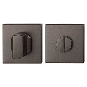 GPF Bouwbeslag Anastasius 1102.A1.0910 toiletgarnituur vierkant 50x50x8 mm stift 8 mm grote knop Dark blend GPF1102A10910