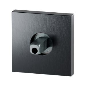 GPF Bouwbeslag PVD GPF1102.P1.0400 rozet vierkant 50x8 mm met vastgelaste knopvastzetter PVD antraciet GPF1102P10400