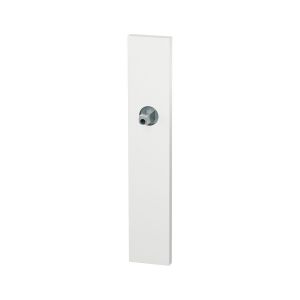 GPF Bouwbeslag ZwartWit 1125.62.401 BB56 langschild rechthoekig 220x40x8 mm BB56 met vastgelaste knopvastzetter wit GPF1125620401