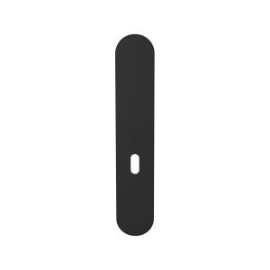 GPF Bouwbeslag ZwartWit GPF1220.61L/R BB56 langschild gatdeel afgerond 218x40x8.5 mm zonder krukgat BB56 links-rechtsdraaiend zwart GPF1220610201