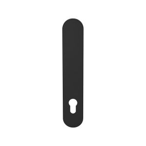 GPF Bouwbeslag ZwartWit GPF1220.61L/R PC92 langschild gatdeel afgerond 218x40x8.5 mm zonder krukgat PC92 links-rechtsdraaiend zwart GPF1220610262