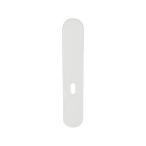 GPF Bouwbeslag ZwartWit GPF1220.62L/R BB56 langschild gatdeel afgerond 218x40x8.5 mm zonder krukgat BB56 links-rechtsdraaiend wit GPF1220620201