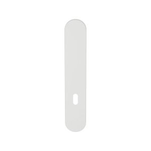 GPF Bouwbeslag ZwartWit GPF1220.62L/R BB72 langschild gatdeel afgerond 218x40x8.5 mm zonder krukgat BB72 links-rechtsdraaiend wit GPF1220620211