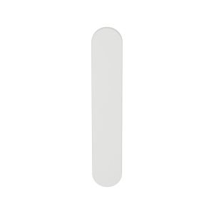 GPF Bouwbeslag ZwartWit GPF1220.62L/R blind langschild gatdeel afgerond 218x40x8.5 mm geheel blind links-rechtsdraaiend wit GPF1220620200