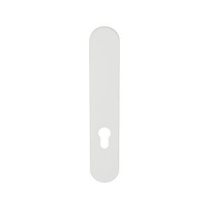 GPF Bouwbeslag ZwartWit GPF1220.62L/R PC72 langschild gatdeel afgerond 218x40x8.5 mm zonder krukgat PC72 links-rechtsdraaiend wit GPF1220620242