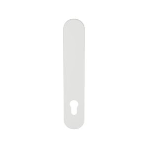 GPF Bouwbeslag ZwartWit GPF1220.62L/R PC92 langschild gatdeel afgerond 218x40x8.5 mm zonder krukgat PC92 links-rechtsdraaiend wit GPF1220620262