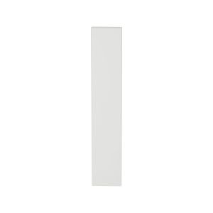 GPF Bouwbeslag ZwartWit GPF1225.62L/R blind langschild gatdeel rechthoekig 218x40x8.5 mm geheel blind links-rechtsdraaiend wit GPF1225620200