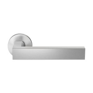 GPF Bouwbeslag RVS GPF1304.00 Tapu deurkruk op rond rozet 50x8 mm RVS geborsteld GPF1304090100-00