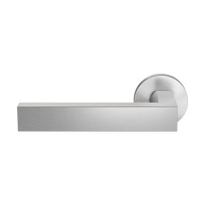 GPF Bouwbeslag RVS GPF1304.09.00L/R Tapu deurkruk gatdeel op rond rozet RVS 50x8 mm links-rechtswijzend RVS geborsteld GPF1304090200-00
