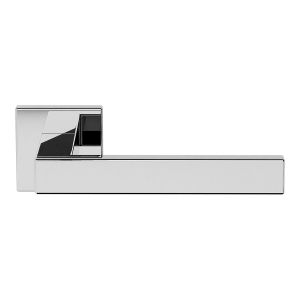 GPF Bouwbeslag RVS 1308.49-02 Zika deurkruk op vierkant rozet 50x50x8 mm RVS gepolijst GPF1308490100-02