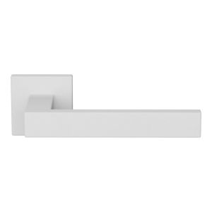 GPF Bouwbeslag ZwartWit 1308.62-02 Zika deurkruk op vierkant rozet 50x50x8 mm wit GPF1308620100-02