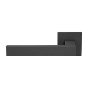 GPF Bouwbeslag ZwartWit GPF1308.61-02L Zika deurkruk op vierkant rozet 50x50x8 mm linkswijzend zwart GPF1308610200-02