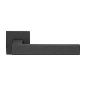 GPF Bouwbeslag ZwartWit GPF1308.61-02R Zika deurkruk op vierkant rozet 50x50x8 mm zwart GPF1308610300-02