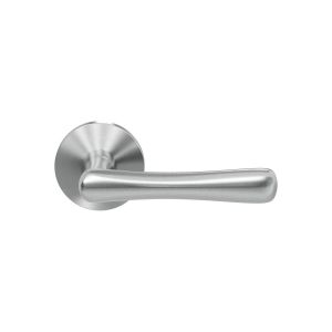 GPF Bouwbeslag RVS Pake deurkruk op rond rozet 50x6 mm RVS geborsteld RVS geborsteld GPF1312090100-05