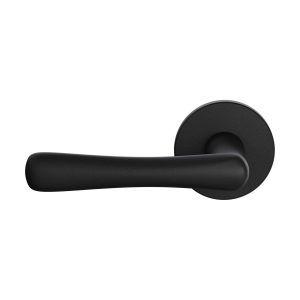 GPF Bouwbeslag ZwartWit Pake deurkruk gatdeel op rond rozet 50x6 mm linkswijzend zwart GPF1312610200-05