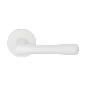 GPF Bouwbeslag ZwartWit Pake deurkruk op rond rozet 50x6 mm wit GPF1312620100-05