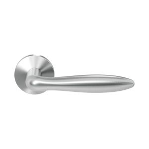 GPF Bouwbeslag RVS GPF1314-00 Rangi deurkruk op rond rozet 50x8 mm RVS geborsteld GPF1314090100-00