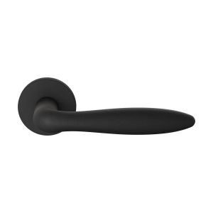 GPF Bouwbeslag ZwartWit GPF1314.61-00 Rangi deurkruk op rond rozet zwart 50x8 mm zwart GPF1314610100-00