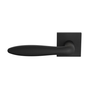 GPF Bouwbeslag ZwartWit GPF1314.61-02L Rangi deurkruk gatdeel op vierkant rozet 50x8 mm linkswijzend zwart GPF1314610200-02