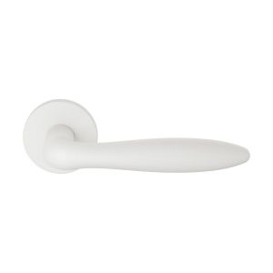 GPF Bouwbeslag ZwartWit GPF1314.62-00 Rangi deurkruk op rond rozet 50x8 mm wit GPF1314620100-00