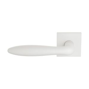 GPF Bouwbeslag ZwartWit GPF1314.62-02L Rangi deurkruk gatdeel op vierkant rozet 50x8 mm linkswijzend wit GPF1314620200-02