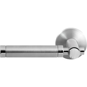 GPF Bouwbeslag RVS GPF2075.09/49-00L/R Moko Duo deurkruk gatdeel op rond rozet RVS geborsteld 50x8 mm links-rechtswijzend RVS geborsteld GPF207509-490200-00
