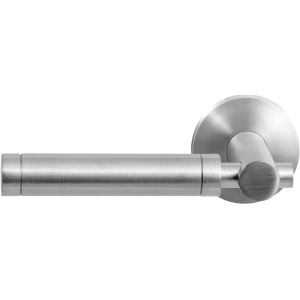 GPF Bouwbeslag RVS GPF2077.09-00L/R Moko deurkruk gatdeel op rond rozet RVS 50x8 mm links-rechtswijzend RVS geborsteld GPF2077090200-00