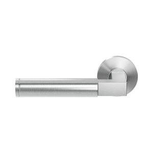 GPF Bouwbeslag RVS GPF2082.09-00L/R Tiki deurkruk gatdeel op rond rozet RVS 50x8 mm links-rechtswijzend RVS geborsteld GPF2082090200-00