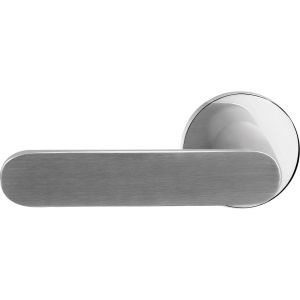 GPF Bouwbeslag RVS GPF2095.49/09-00L/R Knipo deurkruk gatdeel op rond rozet 50x8 mm RVS gepolijst GPF209549-090200-00