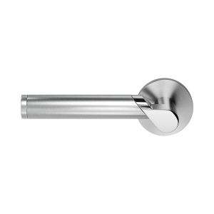 GPF Bouwbeslag RVS GPF3025.00L Horo duo deurkruk gatdeel op rond rozet 50x8 mm linkswijzend RVS geborsteld GPF302509-490200-00