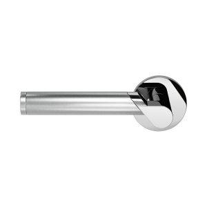 GPF Bouwbeslag RVS GPF3025.00L Horo duo deurkruk gatdeel op rond rozet 50x8 mm linkswijzend RVS gepolijst GPF302549-090200-00