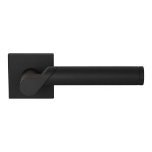 GPF Bouwbeslag ZwartWit GPF3025.61-02 Horo deurkruk op vierkant rozet 50x8 mm zwart GPF3025610100-02
