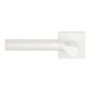GPF Bouwbeslag ZwartWit GPF3025.62-02L Horo deurkruk gatdeel op vierkant rozet 50x8 mm linkswijzend wit GPF3025620200-02