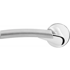 GPF Bouwbeslag RVS GPF3030.00L Hine deurkruk gatdeel op rond rozet 50x8 mm linkswijzend RVS gepolijst GPF303049-090200-00