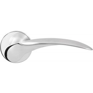 GPF Bouwbeslag RVS GPF3037.00R Kai duo deurkruk gatdeel op rond rozet 50x8 mm rechtswijzend RVS gepolijst GPF303749-090300-00