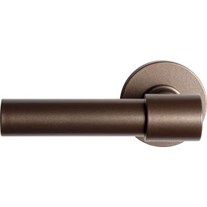 GPF Bouwbeslag Anastasius 3042.A2-00 L/R Hipi Deux+ deurkruk gatdeel 105,5 mm op ronde rozet 50x8 mm links-rechtswijzend Bronze blend GPF3042A20200-00