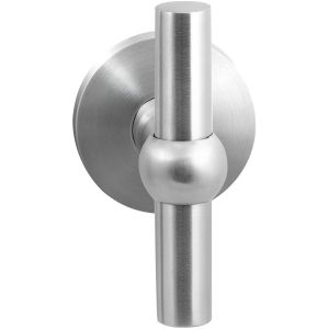GPF Bouwbeslag RVS GPF3045.09-00L/R Hipi kruiskruk gatdeel op rond rozet RVS 50x8 mm links-rechtswijzend RVS geborsteld GPF3045090200-00