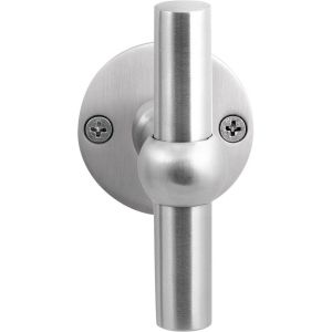 GPF Bouwbeslag RVS GPF3045.06L/R Hipi kruiskruk gatdeel op rond rozet RVS 50x2 mm links-rechtswijzend RVS geborsteld GPF3045090200-06